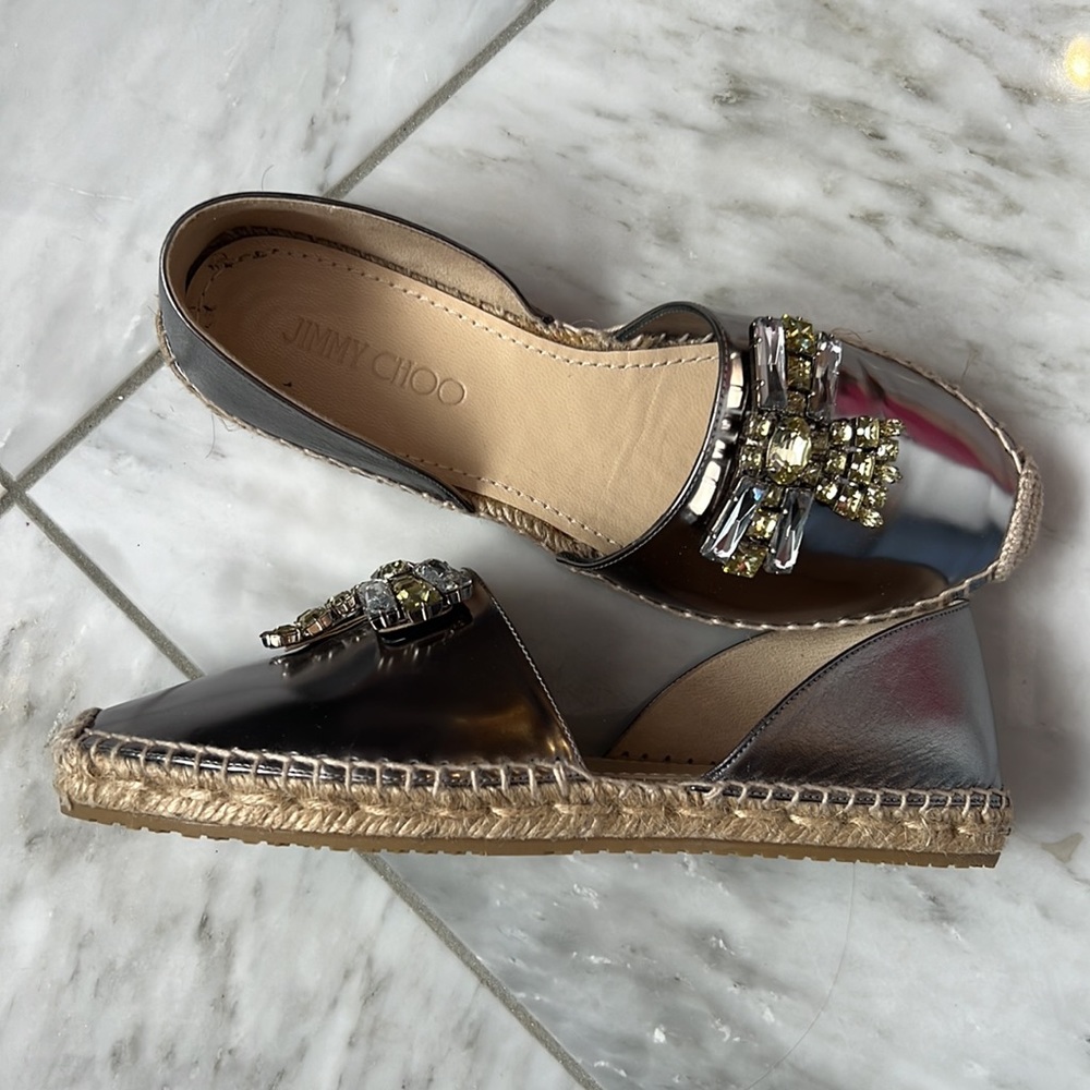 Jimmy Choo Jeweled Espadrilles Gem
